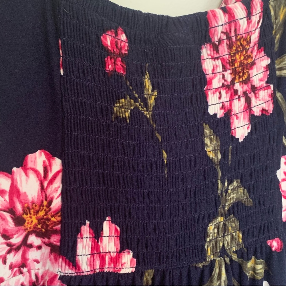 🌺 Planet Gold Dress in Navy with floral print NWOT - Picture 6 of 6